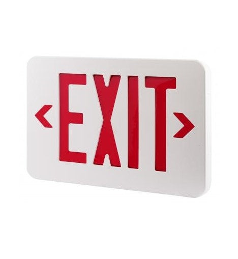 Elco Lighting EELEDRG LED Exit Sign - Green or Red Letters Single/Double Faced Configurable - Battery Backup