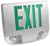 Orbit EESLA-LED-A-A-1-G LED Die-Cast AL Emergency & Exit Combo AL Housing AL FP, Single Face, Green Letters