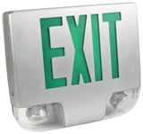 Orbit EESLA-LED-A-A-2-G LED Die-Cast AL Emergency & Exit Combo AL Housing AL FP, Double Face, Green Letters