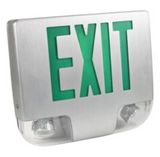 ORBIT EESLA-LED-A-B-1-R Led Die-Cast Al Emergency & Exit Combo Al Housing Black FP 1F Red Letters