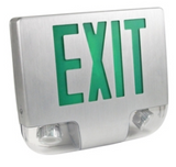 ORBIT EESLA-LED-A-B-2-G Led Die-Cast Al Emergency & Exit Combo Al Housing Black FP 2F Green Letters