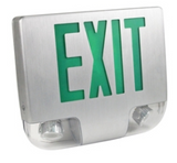 ORBIT EESLA-LED-A-W-2-G Led Die-Cast Al Emergency & Exit Combo Al Housing White FP 2F Green Letters