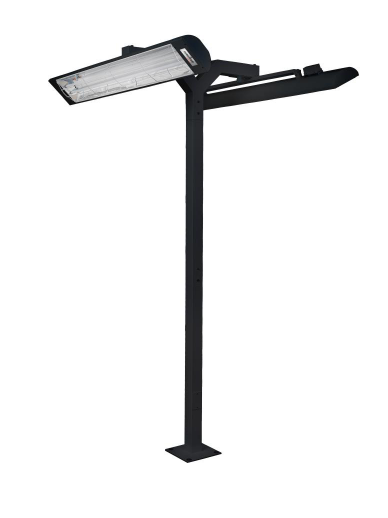 Eurofase Lighting EF6108PMDB 61 Inch 8ft Black Pole Mount With Double Crossbar