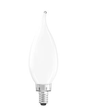 MaxLite EFF3.5BA1027C/3P/WS 3.5 Watt Enclosed Frost Filament Light Bulb B10 Dim 2700K 3 Pack Wingstack Flame Tip