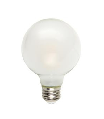 MaxLite EFF3G25D27 3W Enclosed Frosted Filament Light Bulb LED G25 2700K