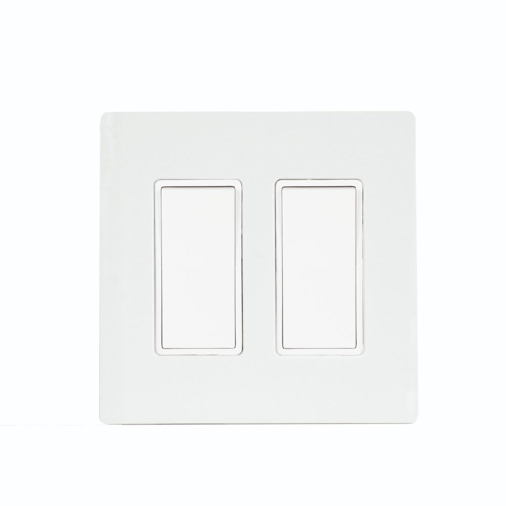 Eurofase EFSSPW2 Dual Duplex On/Off Switch with White Screwless Plate and Box - White