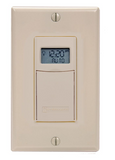 Intermatic EI600LAC 7-Day Heavy-Duty Programmable Timer, 120-277 VAC, 20A, Light Almond