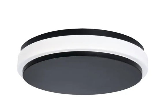 AFX Lighting EISF14LAJUDBK Eris 14" LED Flush Mount, Wattage 26W, Multi-Color Temperature, Voltage 120-277V, Black