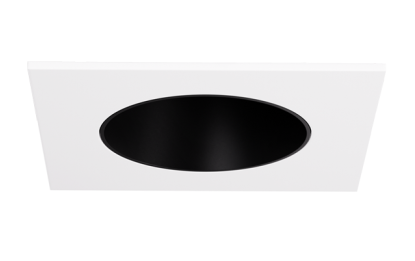 Elco Lighting EKCL2518B Pex™ 2" Square Deep Reflector, Black with White Trim