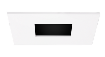 Elco Lighting EKCL2527B Pex™ 2" Square Adjustable Pinhole, Black with White Trim