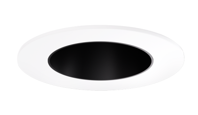 Elco Lighting EKCL2818B Pex™ 2" Round Deep Reflector, Black with White Trim