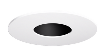 Elco Lighting EKCL2827B Pex™ 2" Round Adjustable Pinhole, Black with White Trim