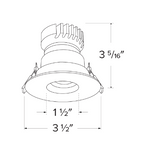 Elco Lighting EKCL2827B Pex™ 2" Round Adjustable Pinhole, Black with White Trim