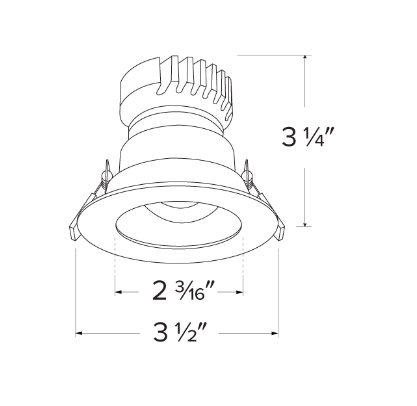 Elco Lighting EKCL2829BZ Pex™ 2" Round Adjustable Reflector, All Bronze Finish