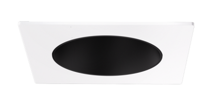 Elco Lighting EKCL3318B Pex™ 3" Square Deep Reflector, Black with White Trim