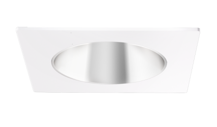 Elco Lighting EKCL3318C Pex™ 3" Square Deep Reflector, Chrome with White Trim