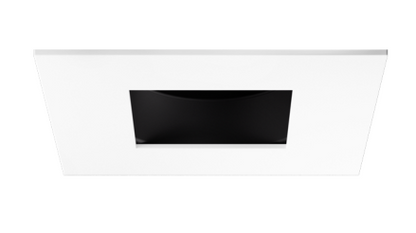 Elco Lighting EKCL3327B Pex™ 3" Square Adjustable Pinhole, Black with White Trim