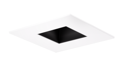Elco Lighting EKCL3341B Pex™ 3" Square Reflector, Black with White Trim