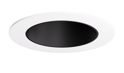 Elco Lighting EKCL3618B Pex™ 3" Round Deep Reflector, Black Reflector White Ring