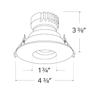 Elco Lighting EKCL3627W Pex™ 3" Round Adjustable Pinhole, All White