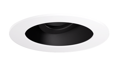 Elco Lighting EKCL3629B Pex™ 3" Round Adjustable Reflector, Black with White Trim