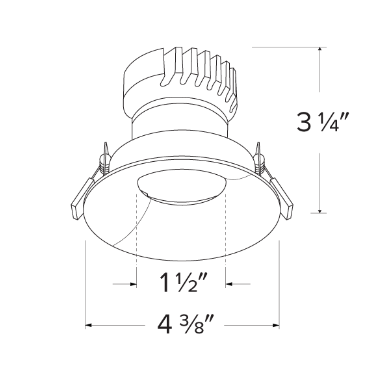 Elco Lighting EKCL3672W Pex™ 3" Round Curved Reflector, All White