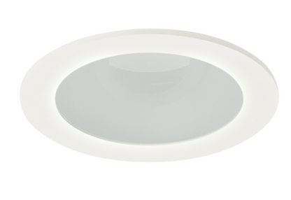 Elco Lighting EKCL4112B Pex™ 4" Round Adjustable Reflector with Frosted Lens, Black with White Trim