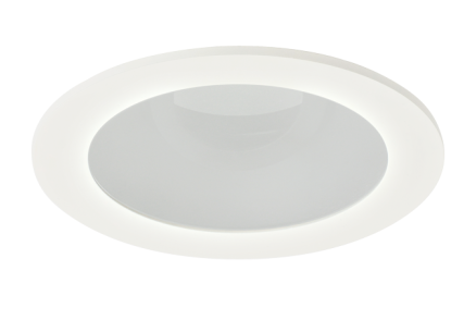 Elco Lighting EKCL4112B Pex™ 4" Round Adjustable Reflector with Frosted Lens, Black with White Trim