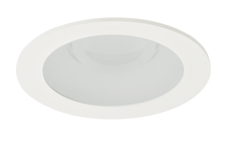 Elco Lighting EKCL4112H Pex™ 4" Round Adjustable Reflector with Frosted Lens, Haze with White Trim