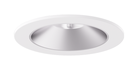 Elco Lighting EKCL4116H Pex™ 4" Round Shallow Reflector, Haze with White Trim
