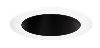 Elco Lighting EKCL4118B Pex™ 4" Round Deep Reflector, Black with White Trim