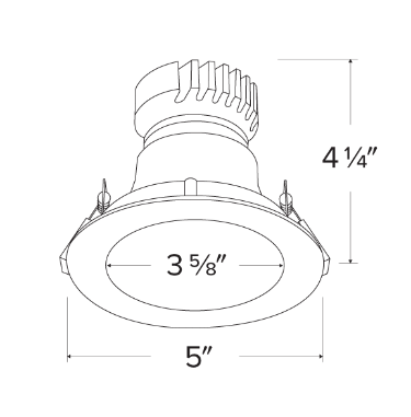 Elco Lighting EKCL4118H Pex™ 4" Round Deep Reflector, Haze with White Trim