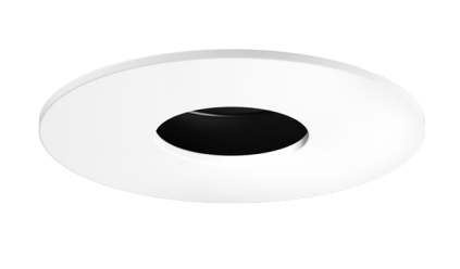 Elco Lighting EKCL4127B Pex™ 4" Round Adjustable Pinhole, Black with White Trim