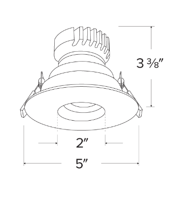Elco Lighting EKCL4127H Pex™ 4" Round Adjustable Pinhole, Haze with White Trim