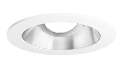 Elco Lighting EKCL4129C Pex™ 4" Round Adjustable Reflector, Chrome with White Trim