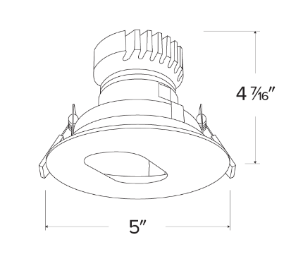 Elco Lighting EKCL4130W Pex™ 4" Slot Aperture, Black Slot with White Trim