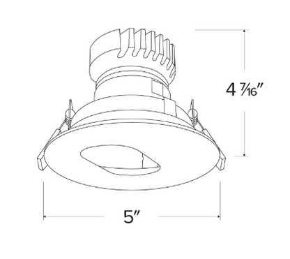 Elco Lighting EKCL4130W Pex™ 4" Slot Aperture, Black Slot with White Trim
