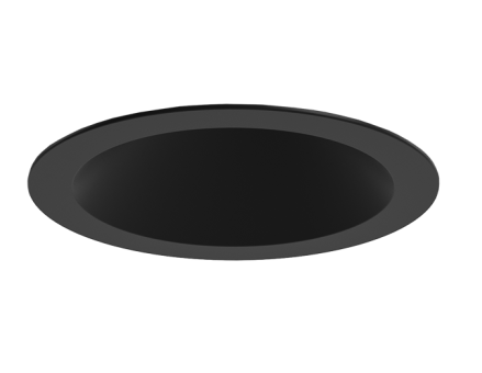 Elco Lighting EKCL4163BB Pex™ 4" Canless Round Sleek Reflector, All Black