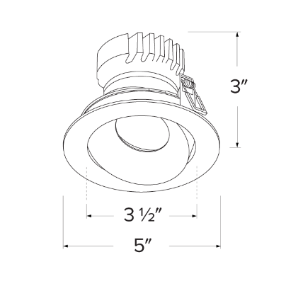 Elco Lighting EKCL4179W Pex™ 4" Round Directional Gimbal, All White