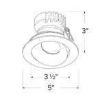 Elco Lighting EKCL4179W Pex™ 4" Round Directional Gimbal, All White