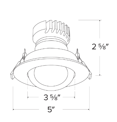 Elco Lighting EKCL4188W Pex™ 4" Diecast Round Adjustable Spot, All White