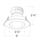 Elco Lighting EKCL4188B Pex™ 4" Diecast Round Adjustable Spot, All Black