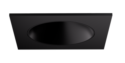 Elco Lighting EKCL4218BB Pex™ 4" Square Deep Reflector, All Black