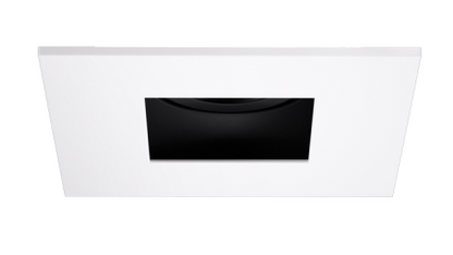 Elco Lighting EKCL4227B Pex™ 4" Square Adjustable Pinhole, Black with White Trim