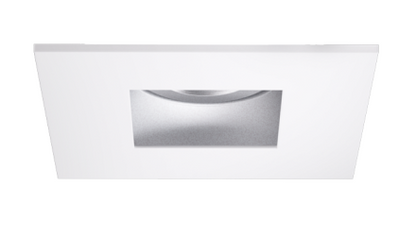 Elco Lighting EKCL4227H Pex™ 4" Square Adjustable Pinhole, Haze with White Trim