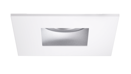 Elco Lighting EKCL4227H Pex™ 4" Square Adjustable Pinhole, Haze with White Trim