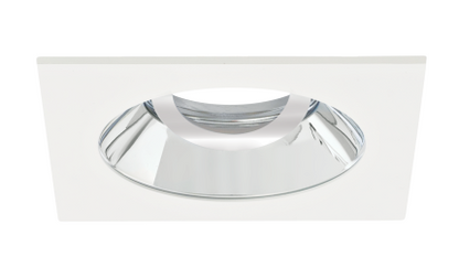 Elco Lighting EKCL4229C Pex™ 4" Square Adjustable Reflector, Chrome with White Trim