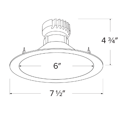 Elco Lighting EKCL6418BZ 6" Pex™ Round Reflector Trim, All Bronze