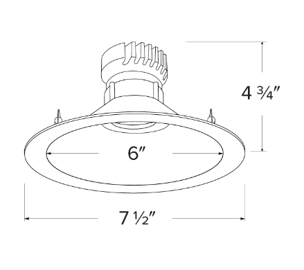 Elco Lighting EKCL6429W 6" Pex™ Round Adjustable Reflector, All White