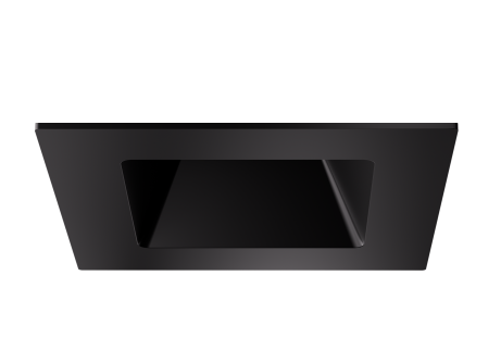 Elco Lighting EKCL6829BB 6" Pex™ Canless Square Adjustable Reflector Trim, All Black